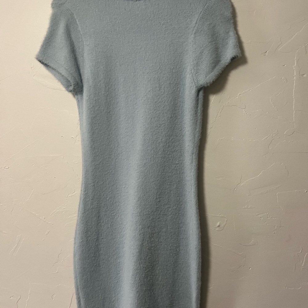 H&M Divided Baby Blue Knit Bodycon Dress - Picture 4 of 4